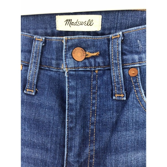 Madewell Womens 9” Mid Rise Fray Hem Skinny Stretch Jeans Size 27X29 - Picture 4 of 13
